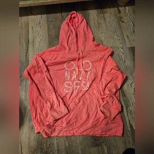 XXL Old Navy Hot Pink Jersey Hoodie